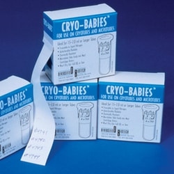 USA Scientific Inc&nbsp;Cryo-Babies, 1.28 inch x 0.5 inch, white, on rolls