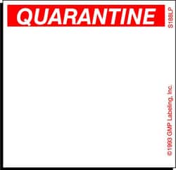 Gmp Labeling Inc Quarantine Label - Laser Print, Quantity: Pack of 1