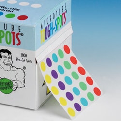 USA Scientific Inc 5-Across Tough-Spots, 1/2 inch diameter, multi colors