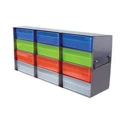 USA Scientific Inc 12-place (3 x 4) upright freezer rack for 100-place hinged boxes