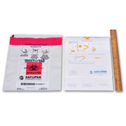 Saf T Pak Inc STP-714 - Disposable 2-Part Secondary Pressure Receptacle & Leakproof Bag, Medium