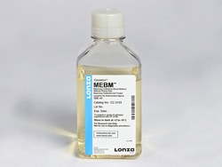 Lonza Walkersville MEBM Mammary Epithelial Cell Growth Basal Medium, Phenol
