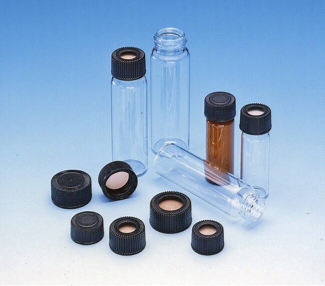 Industrial Glassware 15ML VIAL AMBER W/CAP CS144, Quantity Case of 1