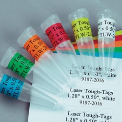 USA Scientific Inc&nbsp;Tough-Tags, 0.94 inch x 0.5 inch, assorted colors, on sheets