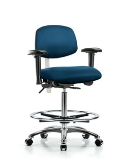 Fisherbrand™ Class 100 Vinyl Clean Room Chair - High Bench Height with Seat Tilt