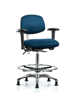 Fisherbrand™ Class 100 Vinyl Clean Room Chair - High Bench Height with Seat Tilt