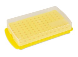 Fisherbrand Racks pour microtubes réversibles 96 puits Jaune | Buy Online | Fisher Scientific