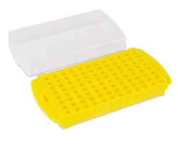Fisherbrand Racks pour microtubes réversibles 96 puits Jaune | Buy Online | Fisher Scientific