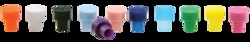 Norell Inc 5mm TUBE CAPS, PINK, 100PK