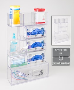 Poltex One Stop Multi PPE Station, Wall Mount