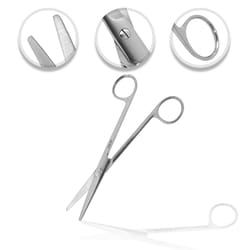 Surgical Design&trade;&nbsp;O.R. Grade Mayo Dissecting Scissors - Serrated Blade, Anti-glare