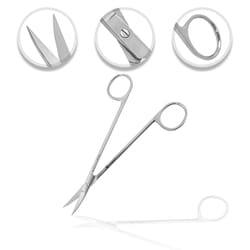 Surgical Design&trade;&nbsp;O.R. Grade Kelly Scissors, Anti-glare