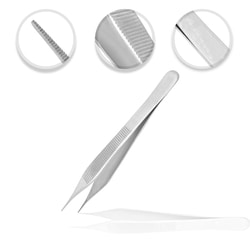 Surgical Design&trade;&nbsp;O.R. Grade Adson Forceps - Anti-glare