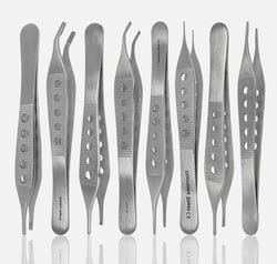 Surgical Design&trade;&nbsp;O.R. Grade Adson Forceps, Fenestrated - Anti-glare