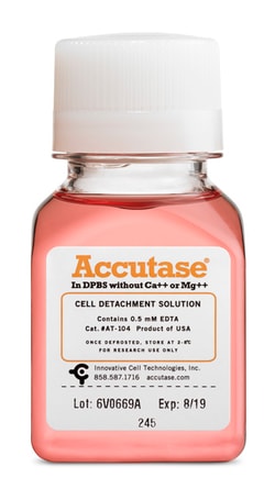 Innovative Cell Technologies Accutase, ready to use non-mam﻿malian, non-bacterial replacement for