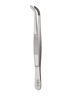 Fine Science Tools Standard Pattern Forceps, Stainless Steel, Curved, 12 cm