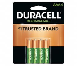 Grainger RECHARGEABLE BATTERY,AAA, 4/PK, Quantity: Pack of 4