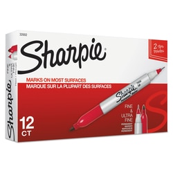 Supply Source Sharpie Twin-Tip Markers 12 pack., Quantity: Pack of 12