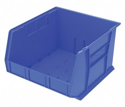 Grainger&nbsp;Hang and Stack Bin, 11X16 1/2X18, 1.67 cu ft Capacity, Blue