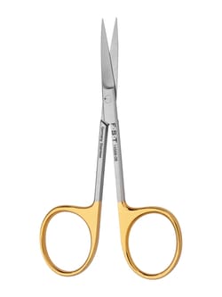 Fine Science Tools&nbsp;Fine Scissors, Tungsten Carbide, Straight, 9 cm
