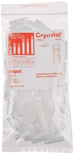 TWD Scientific LLC 2mL Internally Threaded Cryovial, Sterile. Case of 1000,