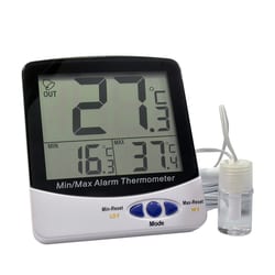 Thermco Products Inc Large digit bottle current/min/max temp digital thermometer, freezer -50 deg./70 deg.C, 30ml biosafe glycol/H2O, certified at -20 deg.C