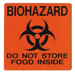 Market Lab Biohazard Magnet, Dimensions: 5"W x 5"H, Quantity: Each of 1