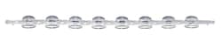 USA Scientific Inc 8-cap strip for 0.2 mL tubes and plates, dome top, natural