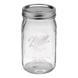 BERLIN PACKAGING LLC 64 oz lear Glass Wide Mouth Canning Jar. With 86mm