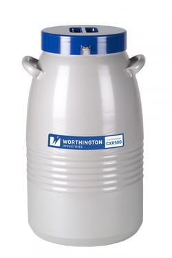 Taylor Wharton CXR500 Cryogenic Shipper with Replaceable Absorbent Material without Rack (Capacity: 500 x 2.0mL Vials)