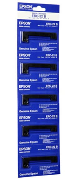EPSON Black Ribbon Cartridge For: M-180, M-181, M-183, M-185,  Pack of 1.