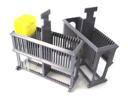 Ihc World LLC EZ-Quick Slide Staining Rack, Gray, Plastic, Each, Quantity: