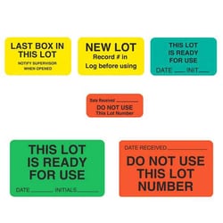 Market Lab New Lot Label, Yellow, 1000 per pack, Quantity: Pack of 1