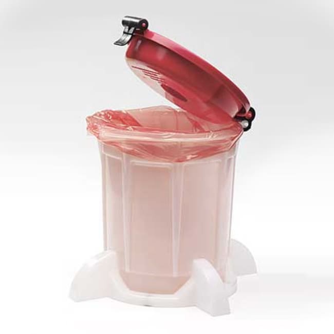 California Pacific Lab WASTE CONTAINER 5L W/LID RED, Quantity Each of