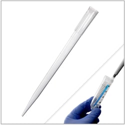 MTC Bio&nbsp;DeepDip Pipette Tips  1500 L Capacity  Extra Length  130mm  Non-Filtered  Sterile  5 Racks of 96 Tips  480/cs