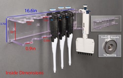 Poltex Pipette Hanger, 6 Positions + Multichannel 2:Racks:Pipette Racks