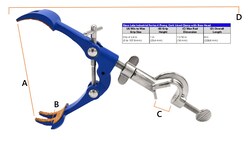 Eisco Premium Four Prong Clamp w/ Boss Head 4 Prong w/ boss head:Clamps