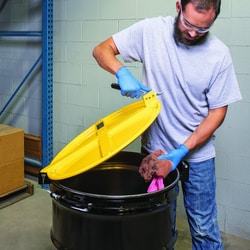 PIG Latching Drum Lid with Fast-Latch Ring Yellow | Buy Online | PIG&trade; | Fisher Scientific