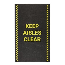 New Pig&nbsp;PIG Keep Aisles Clear Safety Message Grippy Floor Mat
