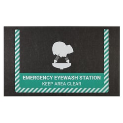 PIG™ Emergency Eye Wash Station Safety Message Grippy™ Floor Mat