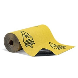 New Pig&nbsp;PIG Caution Industrial Absorbent Adhesive-Backed Grippy Floor Mat