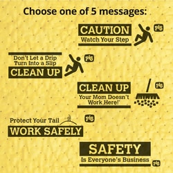 PIG Chat Mat High-Visibility Absorbent Roll Printed with 'Don't Let A Drip Turn Into A Slip' | Buy Online | PIG&trade; | Fisher Scientific