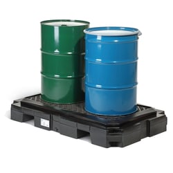 PIG™ Heavy-Duty 2-Drum Poly Spill Containment Pallet