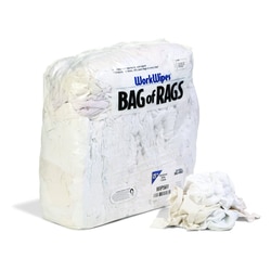 WorkWipes™ Reclaimed White T-Shirt in Bag