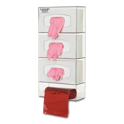 Marketlab&nbsp;PETG Triple Glove Box Dispenser with Single Bag Holder