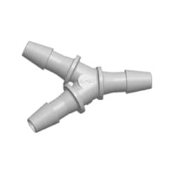 New Era Pump Systems Inc Y Connector: 3 way 1/8" tubing ID, White Nylon,