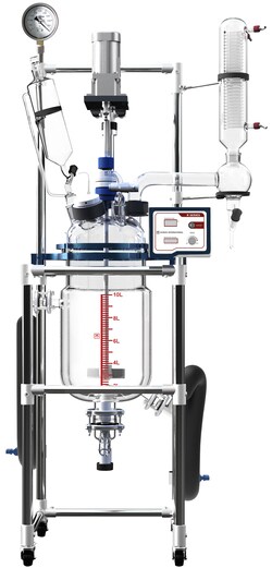 Across International Ai 10L Single or Dual Jacketed Glass Reactor Systems,