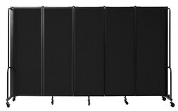 National Public Seating Room Divider, 5 Sections, PET Panels, Black Frame Black | Buy Online | National Public Seating | Fisher Scientific