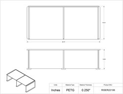 Poltex&nbsp;Benchtop Simple Riser Shelf - 22 x 10 x 6 (in.)