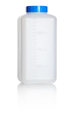 Azlon Azlon HDPE genomskinliga graderade fyrkantiga flaskor med bl skruvlock 2000 mL | Buy Online | Azlon&trade; | Fisher Scientific